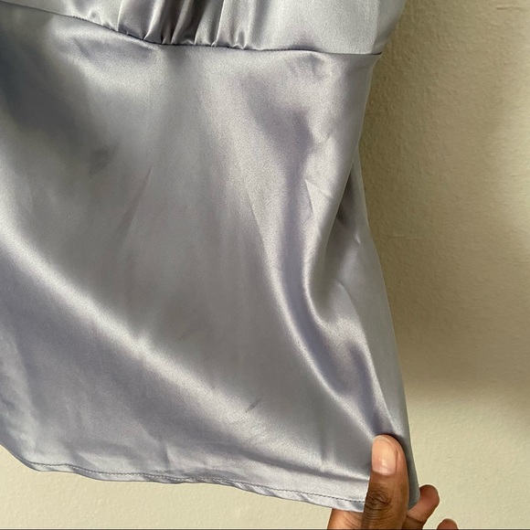 TOPSHOP Gray Silky Tie Camisole Top - Picture 13 of 15